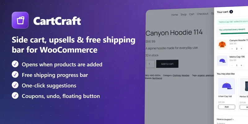 CartCraft – WooCommerce Side Cart & Upsells