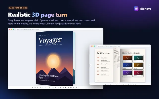 Realistic 3D page turn