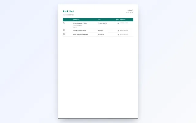 Lista de preparación