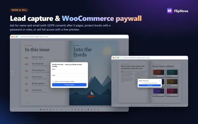 Lead capture WooCommerce paywall